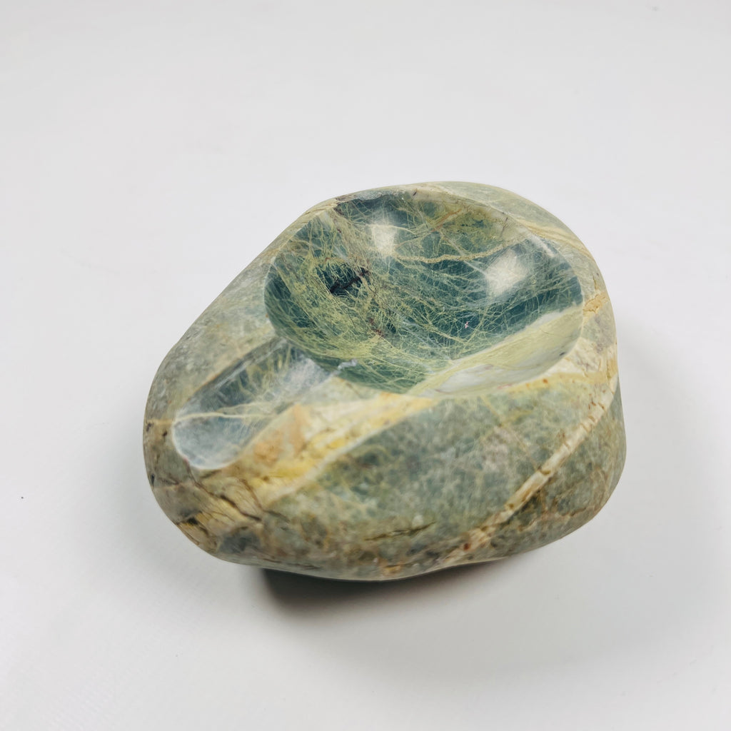 River Stone Green Webbed Ash Tray