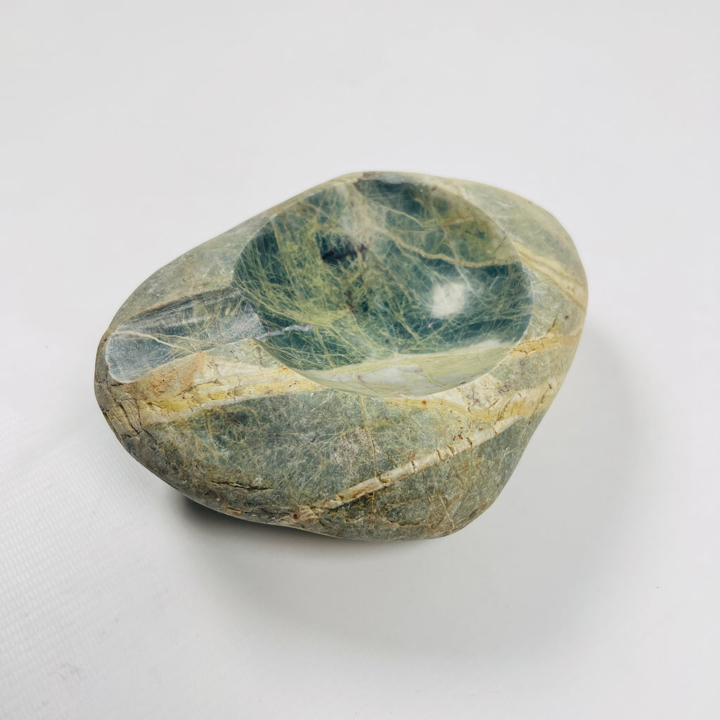 River Stone Green Webbed Ash Tray