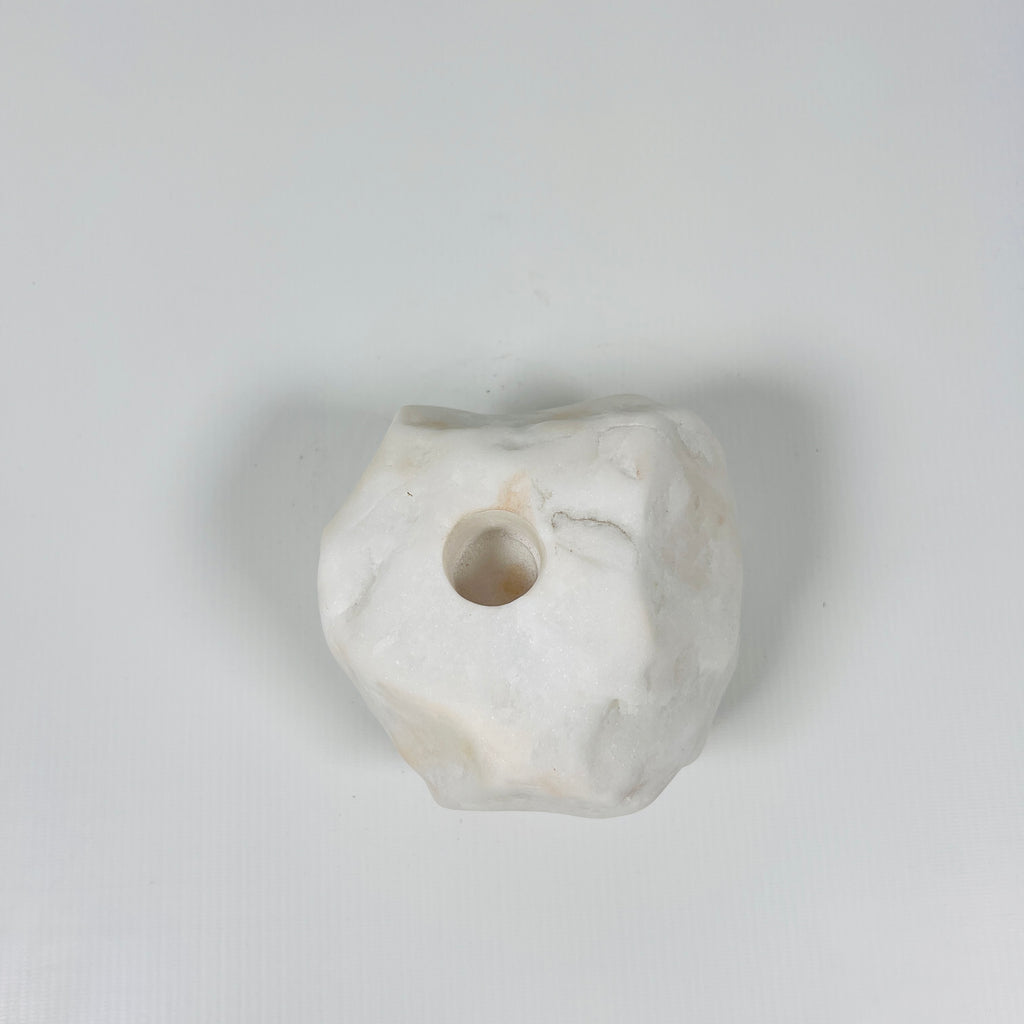 Ziarat White Freeform Candle Stand