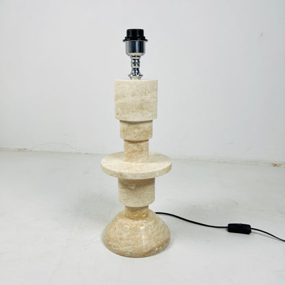 Beaded Table Lamp - Travertine