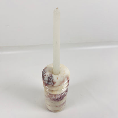 Beaded Candle Stand - Red & White