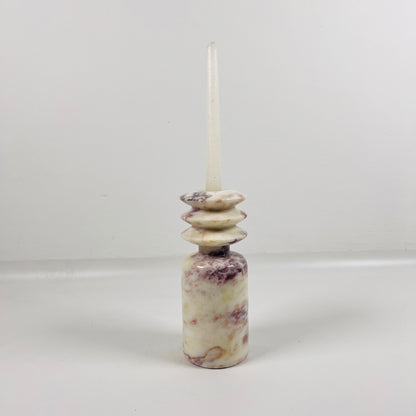 Beaded Candle Stand - Red & White