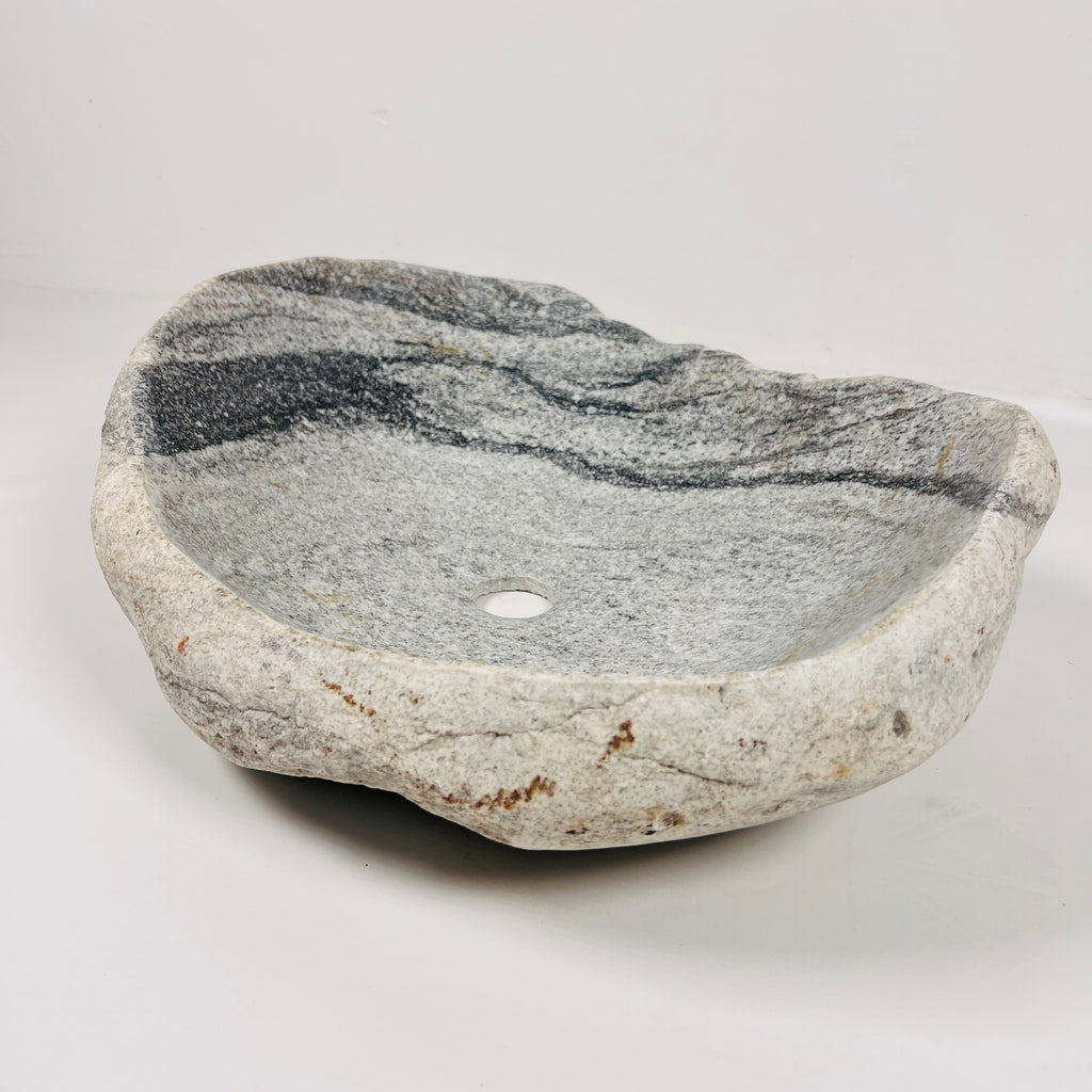 Grey With Black Streaks Riverstone Sink