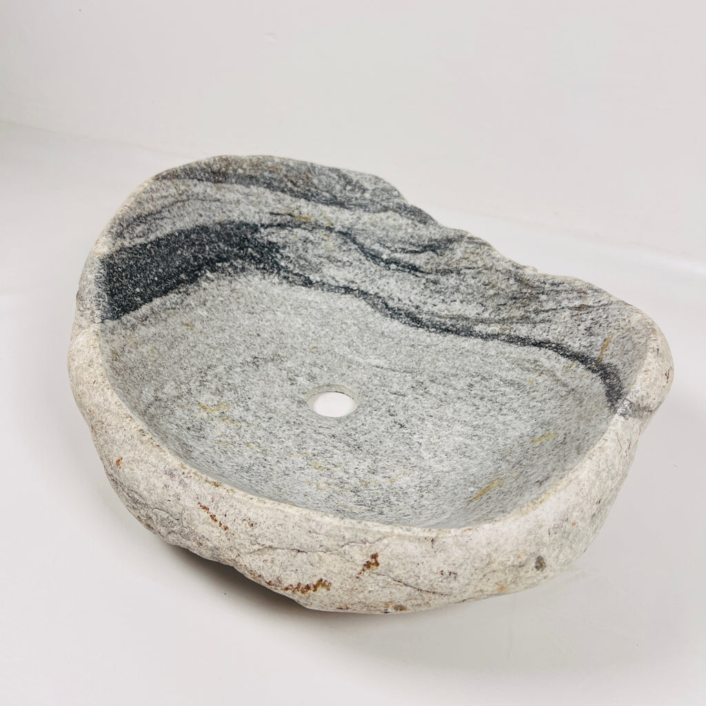 Grey With Black Streaks Riverstone Sink