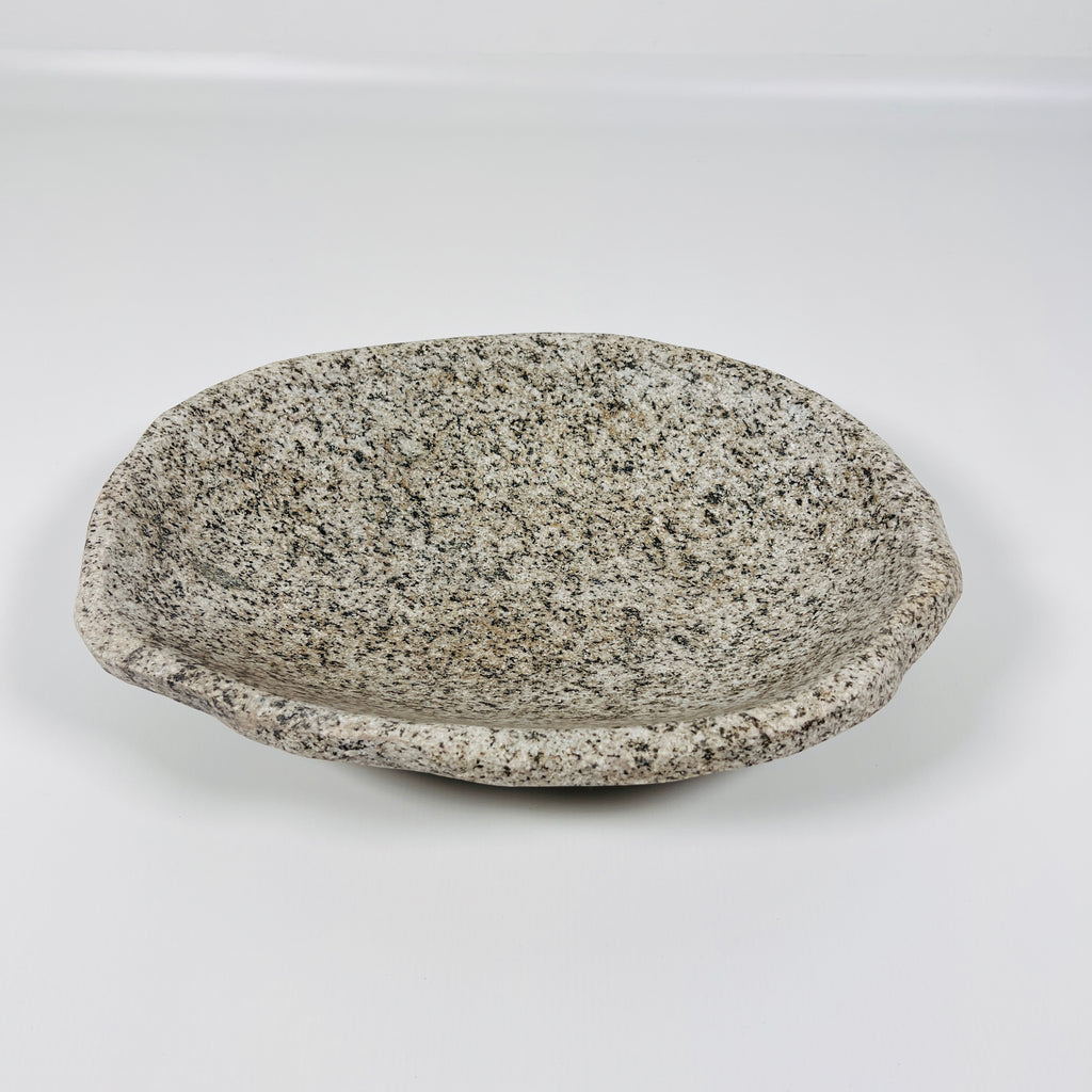 Ivory Veil River Stone Bowl