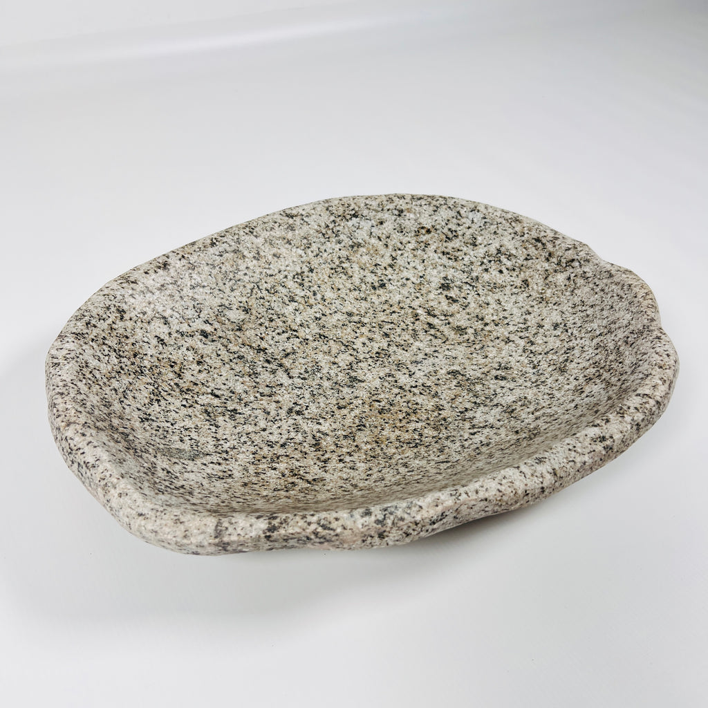 Ivory Veil River Stone Bowl