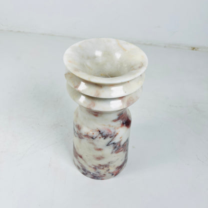 Ribbed Vase - Red & White