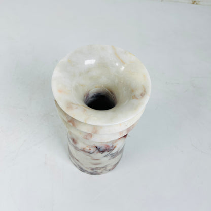 Ribbed Vase - Red & White