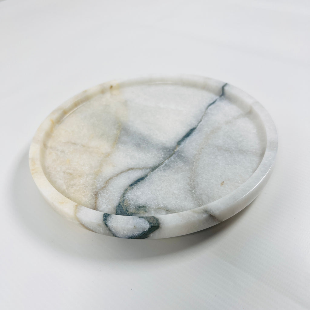 Grey With Veins Marble Plate