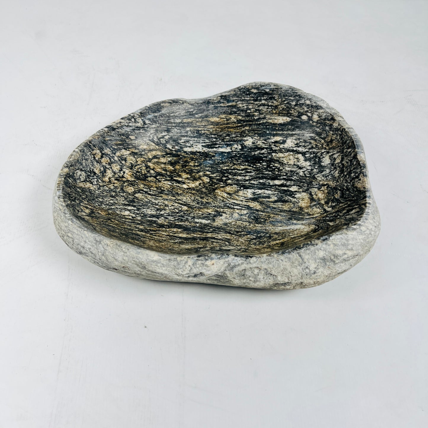 Brushed Ragged  Bowl - Riverstone