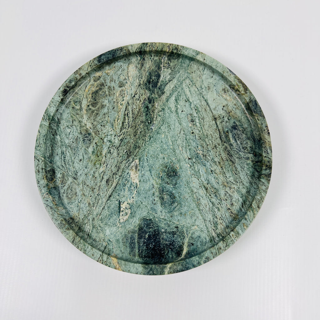 Green With Beige Veins Plate