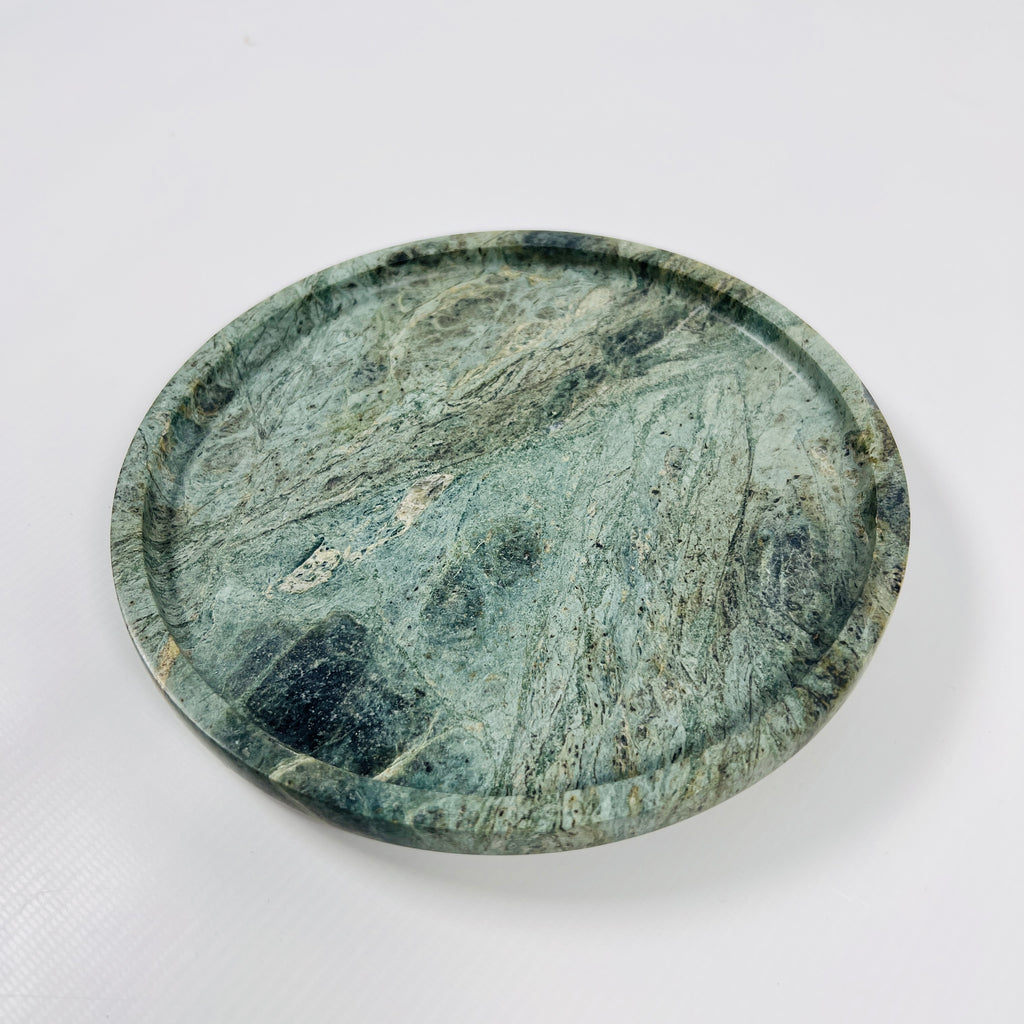 Green With Beige Veins Plate