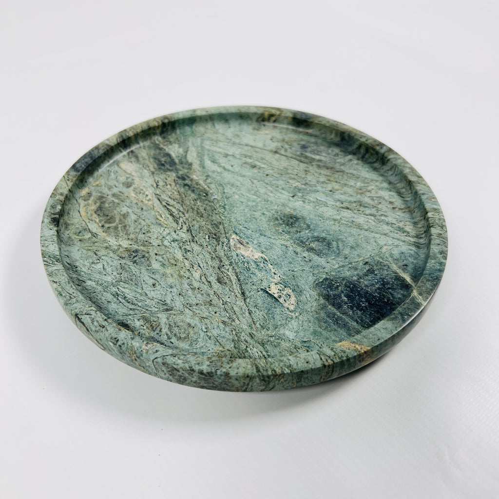 Green With Beige Veins Plate