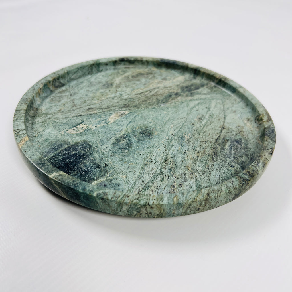 Green With Beige Veins Plate