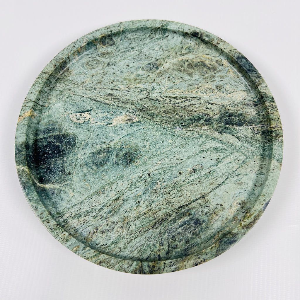 Green With Beige Veins Plate