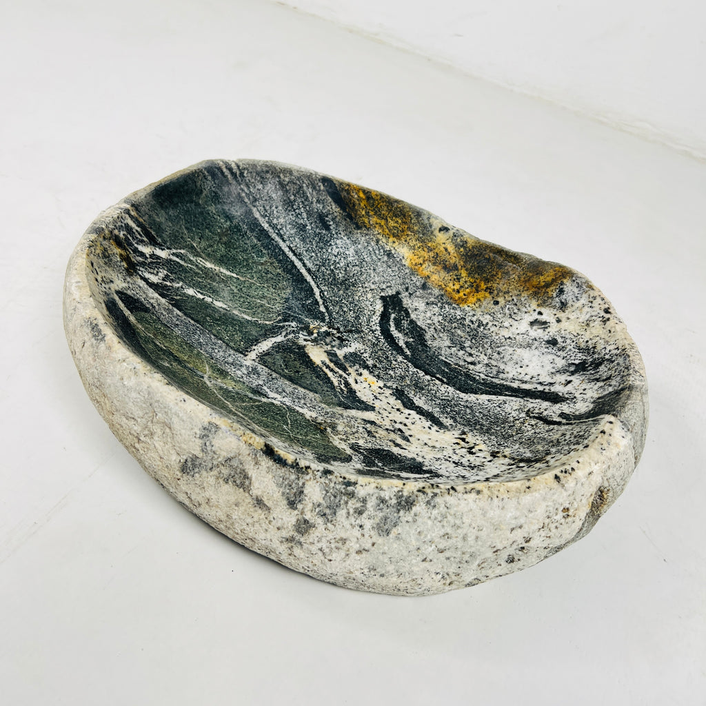 Multicolor River Stone Bowl