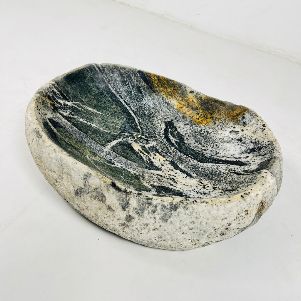 Multicolor River Stone Bowl