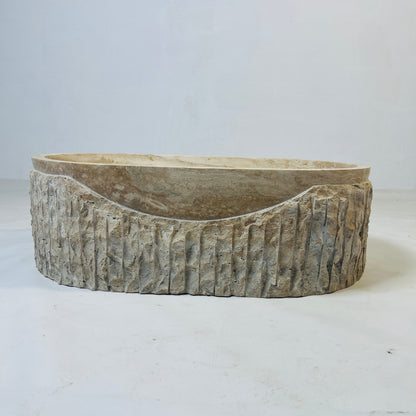 Dune & Texture Oval Sink - Travertine