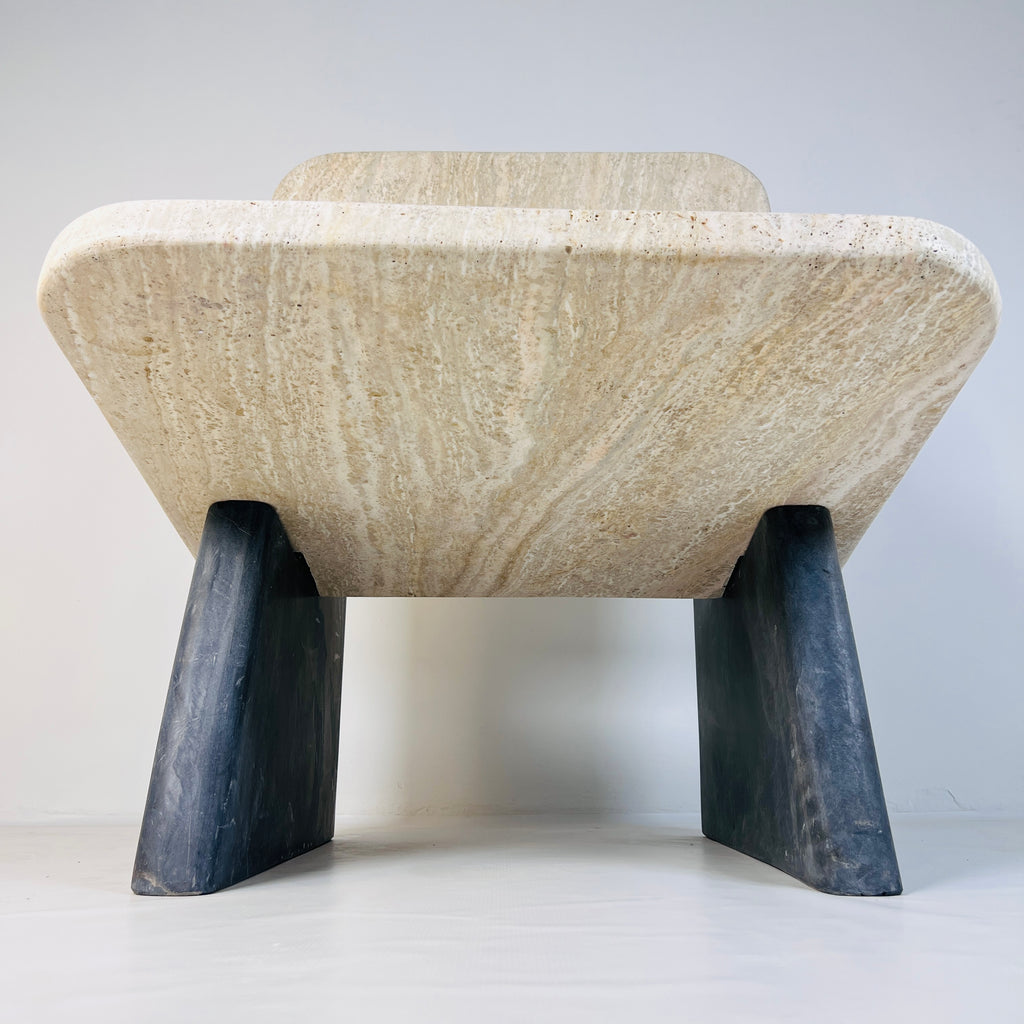 Travertine Throne Chair