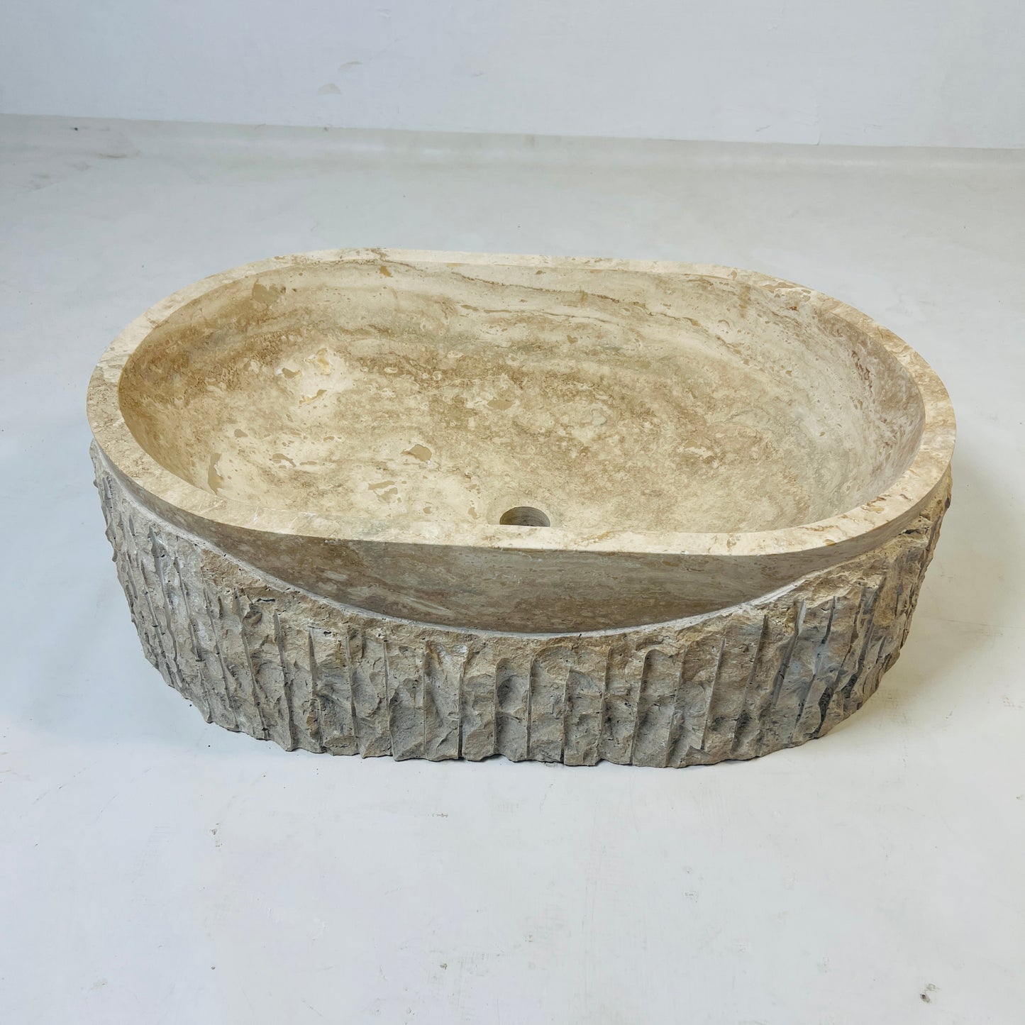 Dune & Texture Oval Sink - Travertine