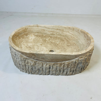 Dune & Texture Oval Sink - Travertine