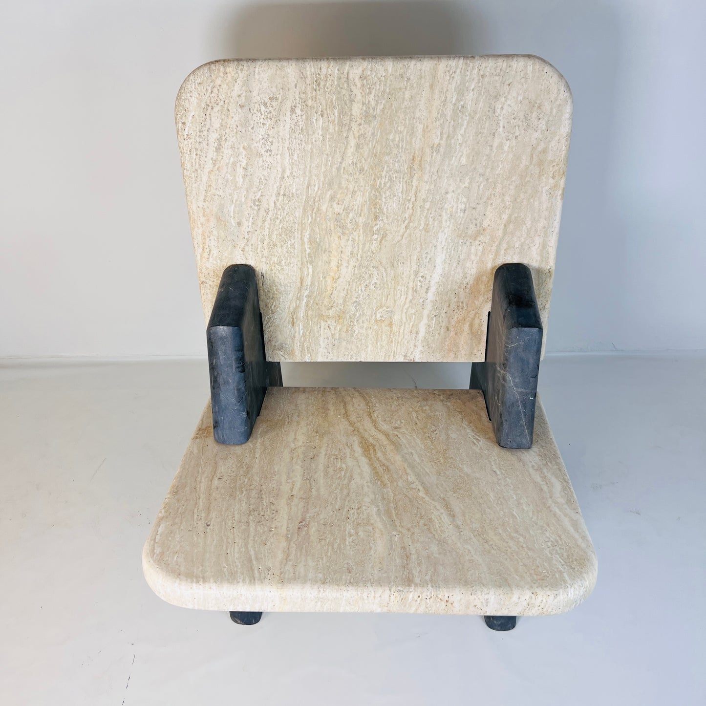 Throne Chair - Black & Beige
