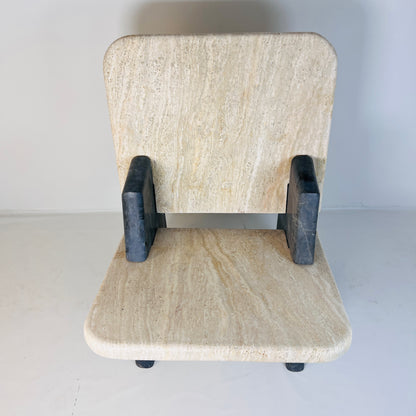 Throne Chair - Black & Beige