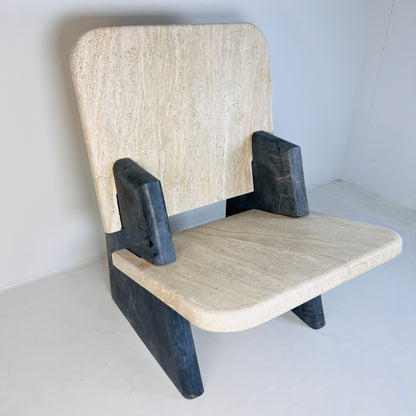 Throne Chair - Black & Beige
