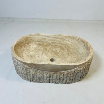Dune & Texture Oval Sink - Travertine