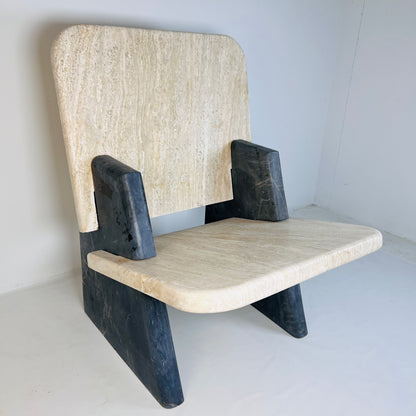 Throne Chair - Black & Beige