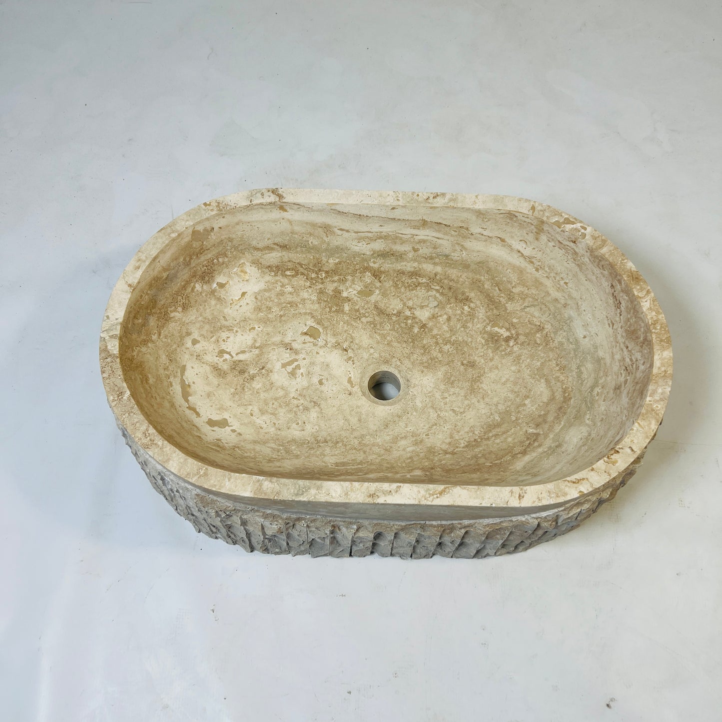 Dune & Texture Oval Sink - Travertine