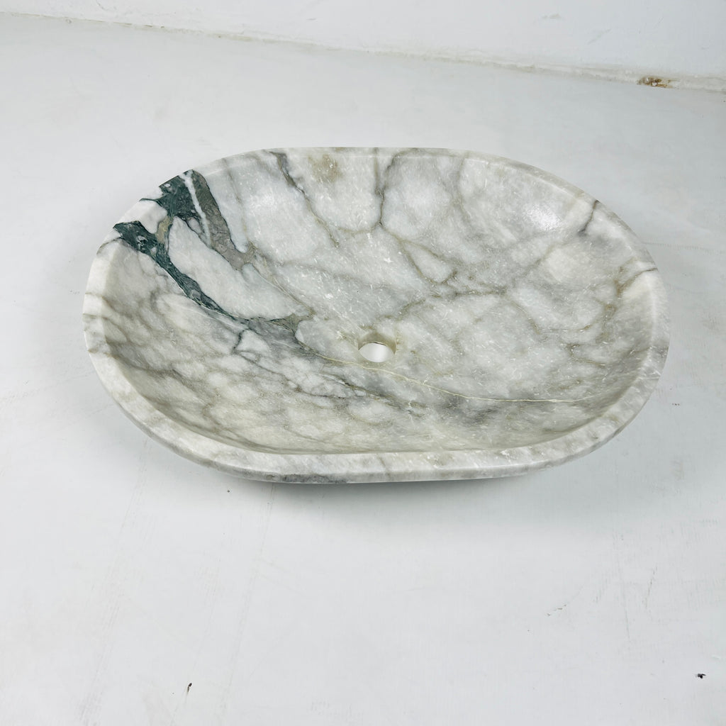 Oval Grey Marble Sink