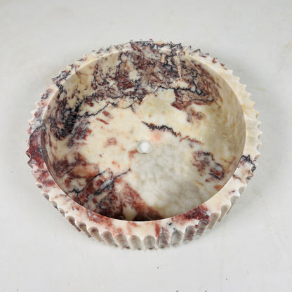 Fluted Sink - Red & White