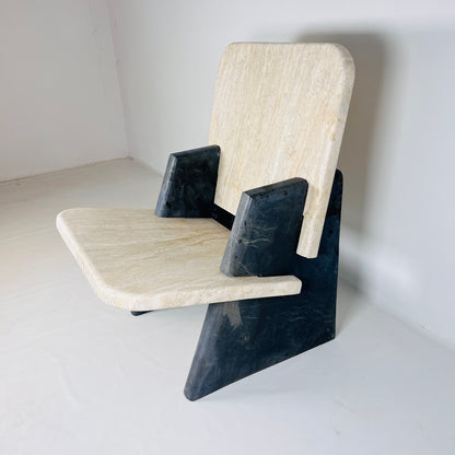 Throne Chair - Black & Beige