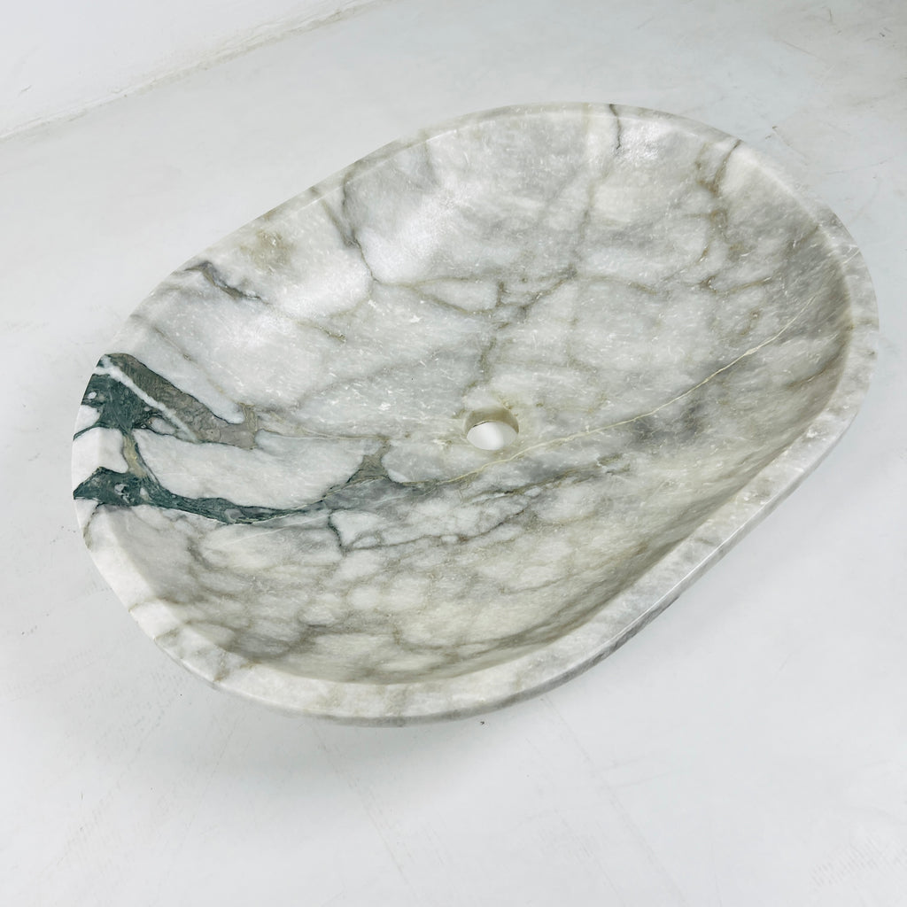 Oval Grey Marble Sink