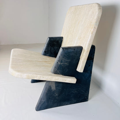 Throne Chair - Black & Beige