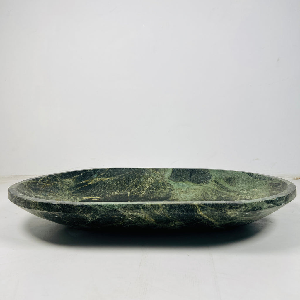 Oval Jungle Green Marble Sink