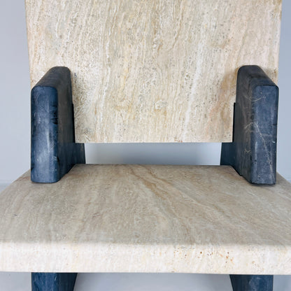Throne Chair - Black & Beige