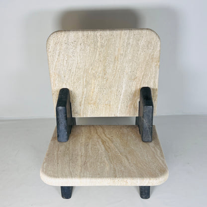 Throne Chair - Black & Beige