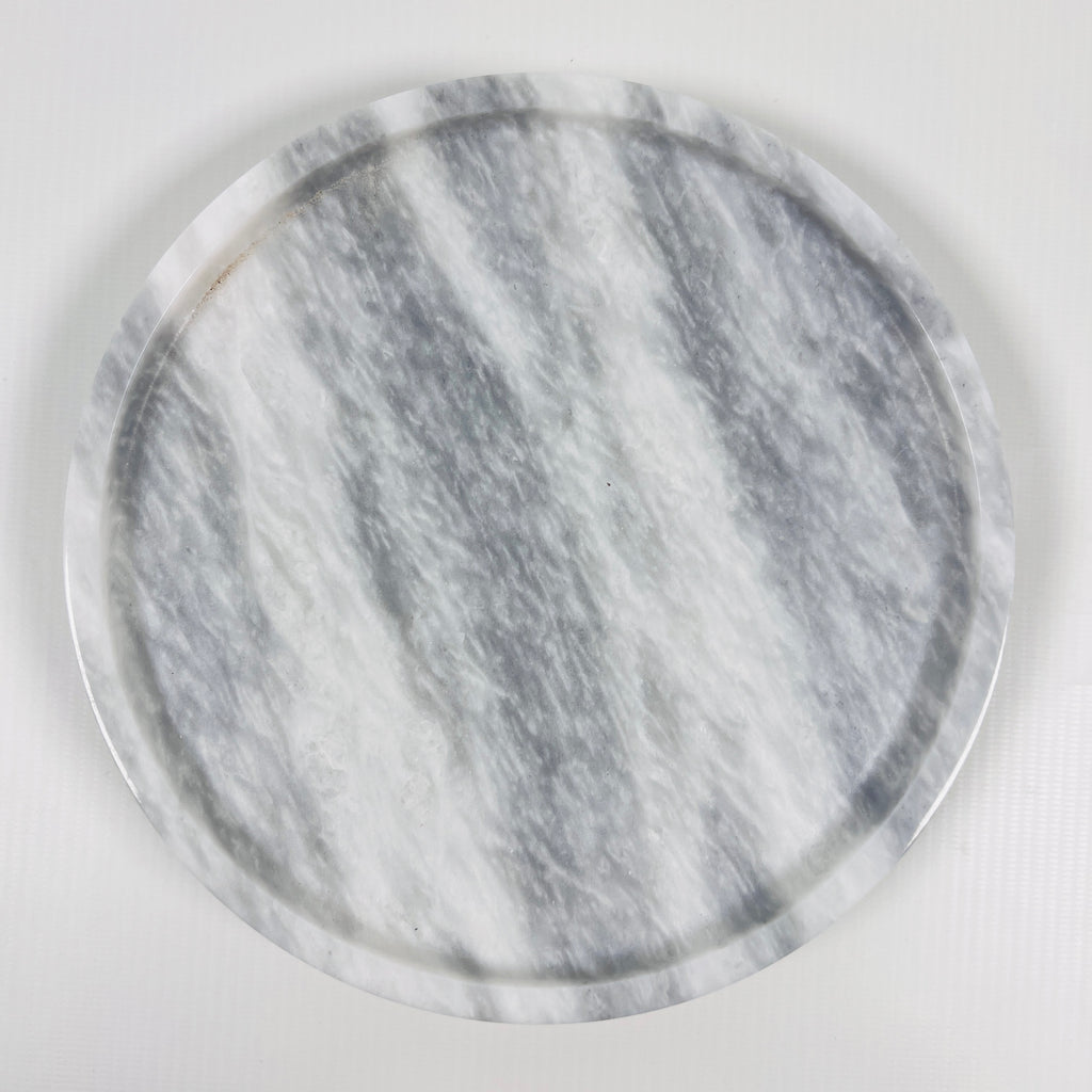 Grey Streaked Marble Plate