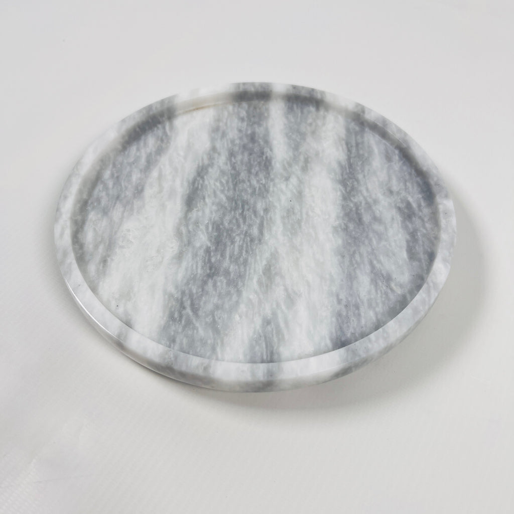 Grey Streaked Marble Plate