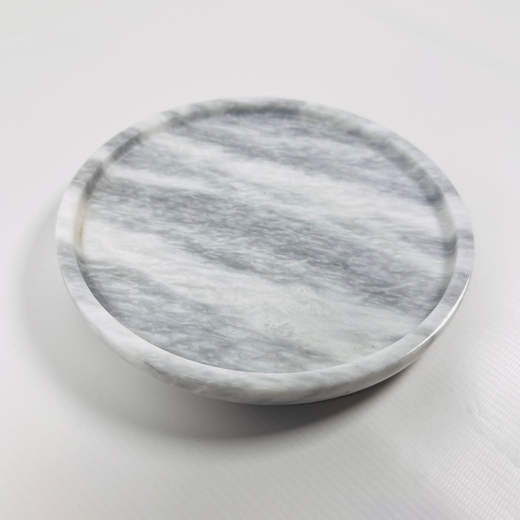 Grey Streaked Marble Plate