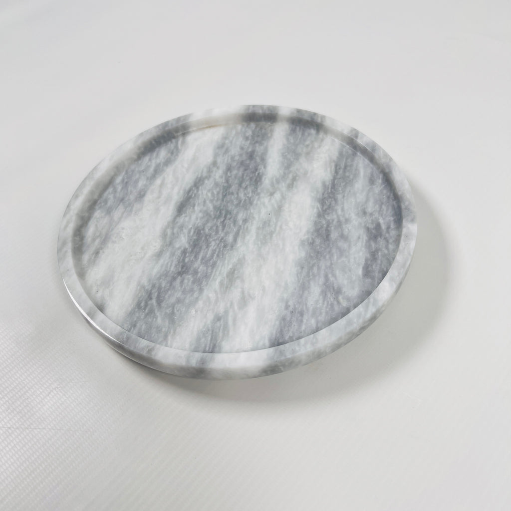 Grey Streaked Marble Plate