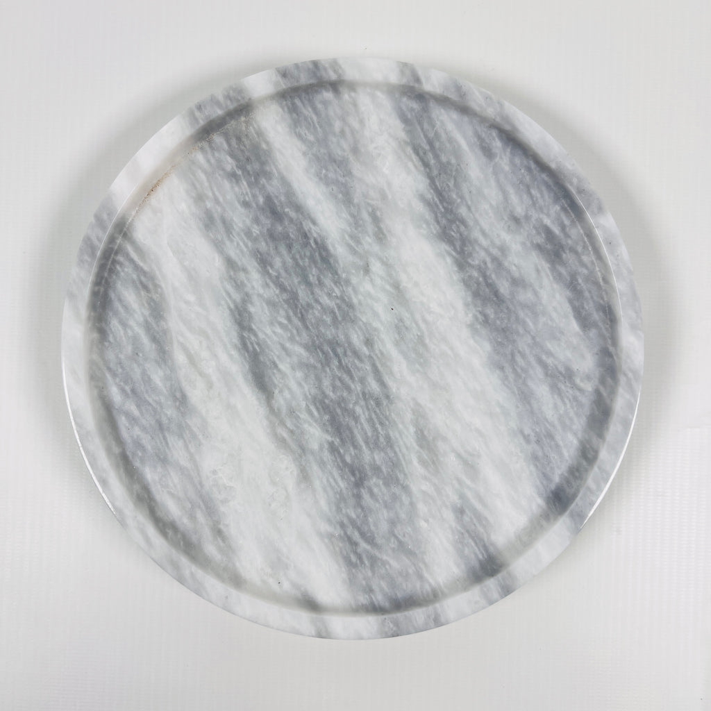 Grey Streaked Marble Plate