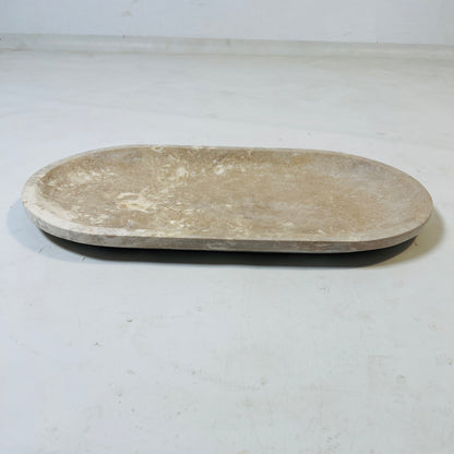 Pebble Oval Tray - Travertine