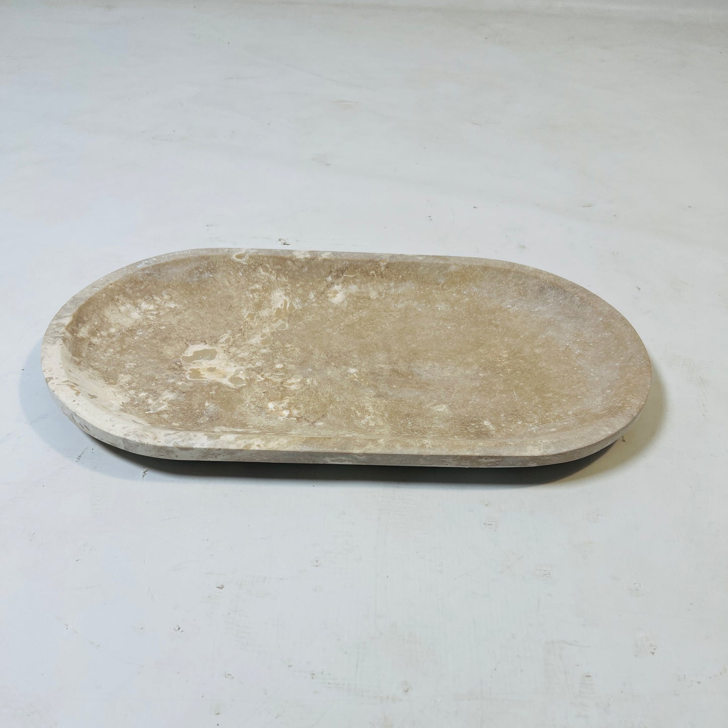 Pebble Oval Tray - Travertine