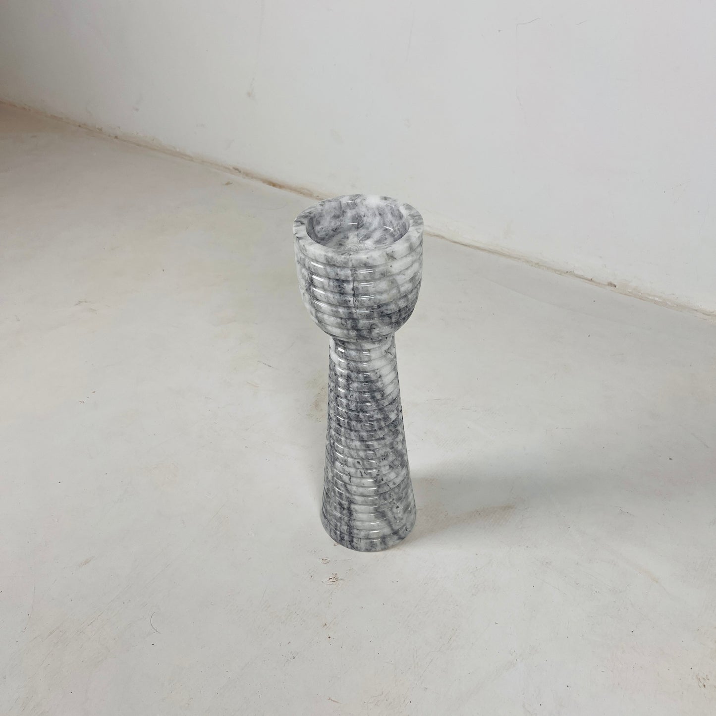 Striated Cup-Top Candle Stand - Small