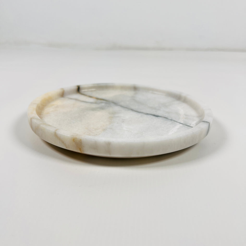 Grey Veined Marble Plate