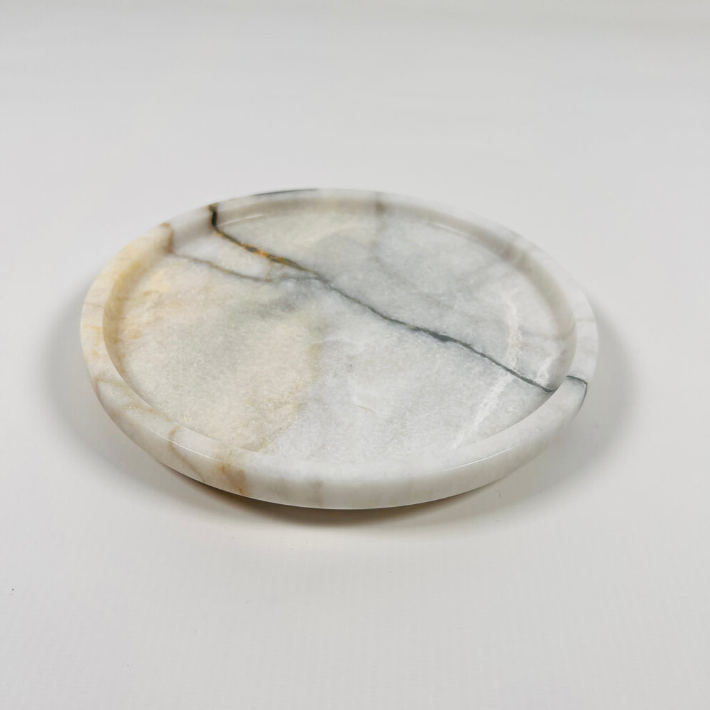 Grey Veined Marble Plate