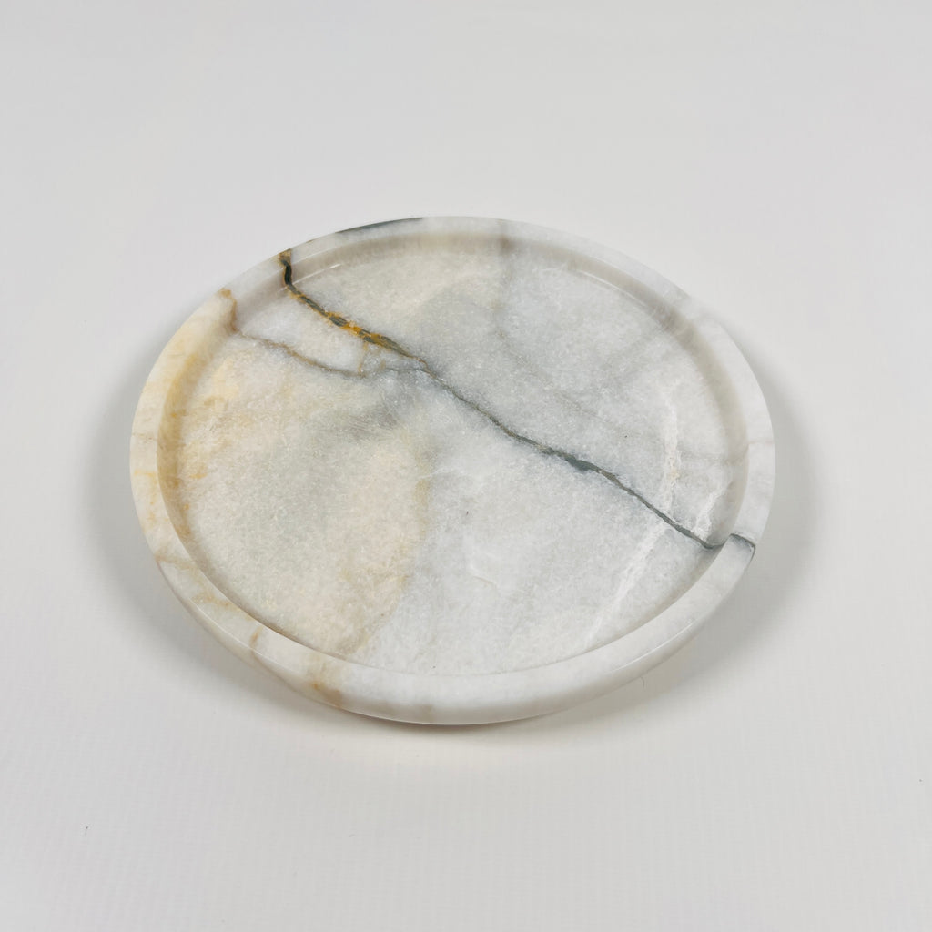 Grey Veined Marble Plate